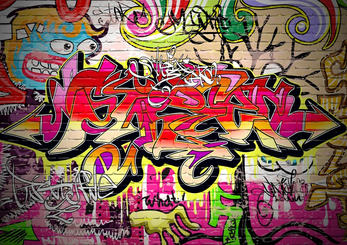 Cool Funky Graffiti Wall Poster Size A4 / A3 Urban Street Art Poster Gift  #8692