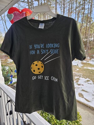 New L Pickleball Tshirt  Dk Gn If your looking For a soft serve Go get Ice Cream