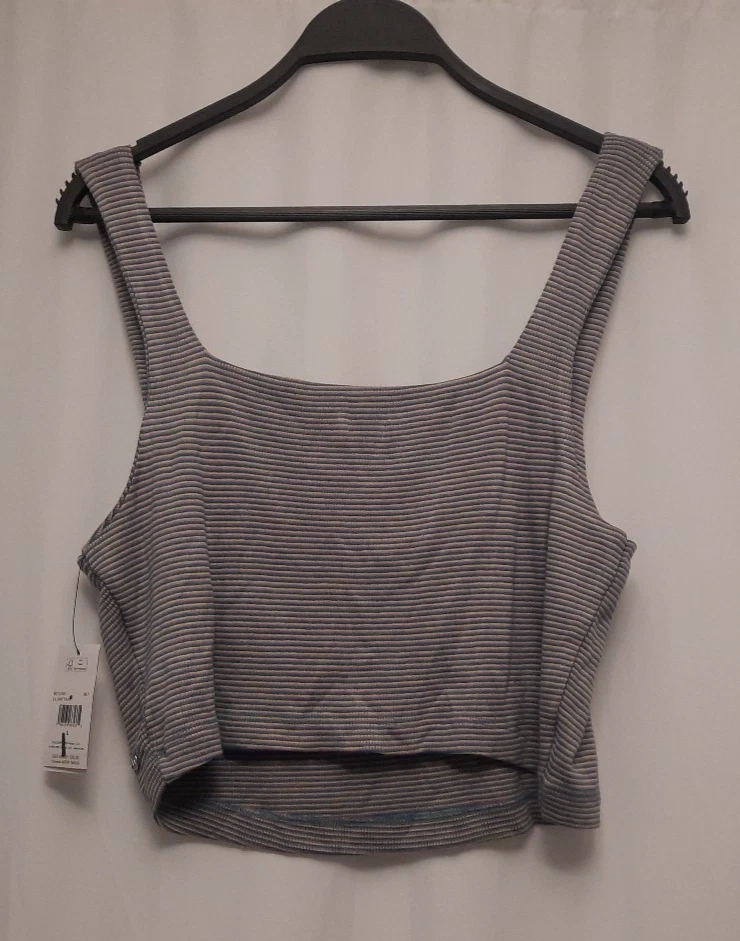 volcom lived in lounge Lil Knit Top L colorful Striped Crop Tank NWT msrp $35 - Image 4 of 4