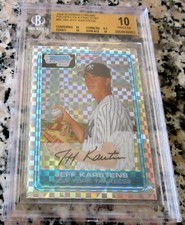 JEFF KARSTENS 2006 Bowman Chrome XFractor SP /250 Rookie RC BGS 10 POP 1 Yankees