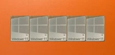 5 PCS Sticker for Window 11 Silver Color Badge Logo Decal Win 11 16mm x 23mm