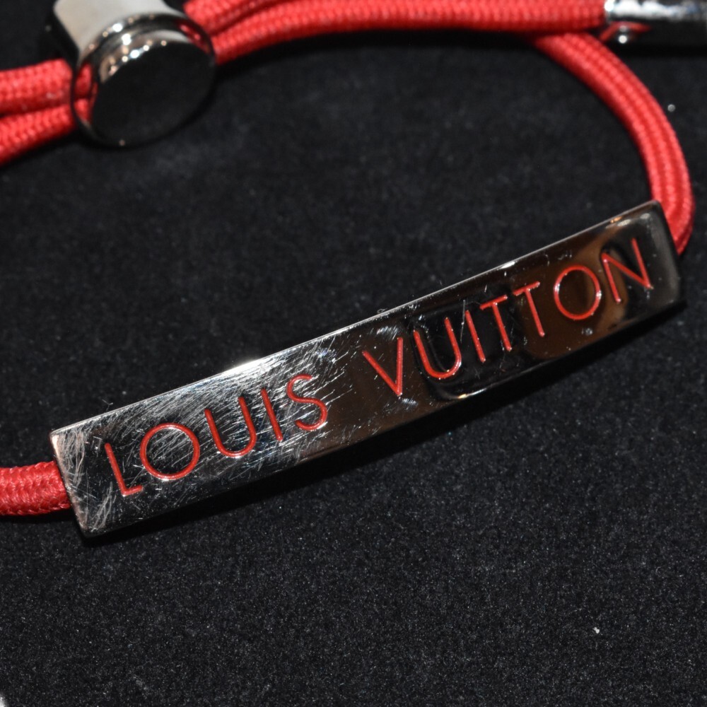 LOUIS VUITTON ブラスレ スペースLV M00274 レッド Pre-Owned LOUIS VUITTON Louis Vuitton Bracelet LV Space
