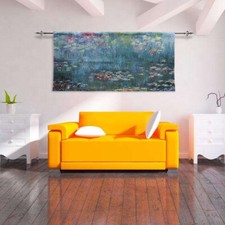 Belgian jacquard tapestry fabric Monet classic "water lily" abstract painting