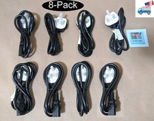 8-Pack: NEW 5' UK 1.5M Replacement 3Prong Desktop PC/Computer Printer Power Cord