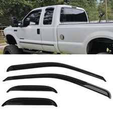 Set of Window Visors Sun Rain Vent Guard Shade Fit 1999-2016 Ford F250 EXT Cab