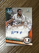 2023 Bowman Chrome University Wooga Poplar AUT 1st Bowman