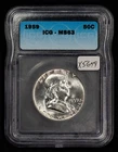1959 50c Franklin Silver Half Dollar - ICG MS 63 - SKU-X5649