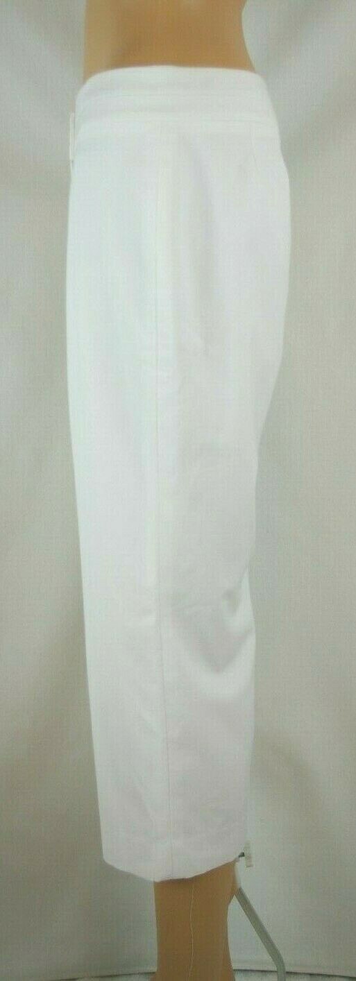 Talbots Petites Solid White Flat Front Fully Line… - image 4