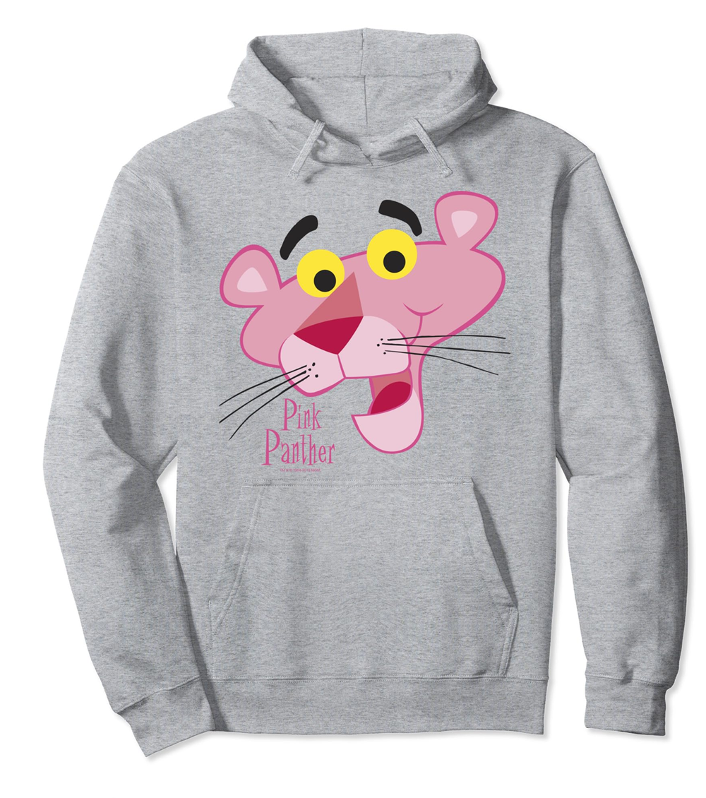 Pink Panther Face Hoodie Gray for Men in Sizes S-5XL SG528