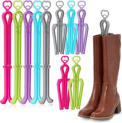 10 Pack Boot Shapers for Tall Boots - Folding Boot Trees, Support Stands, Stand