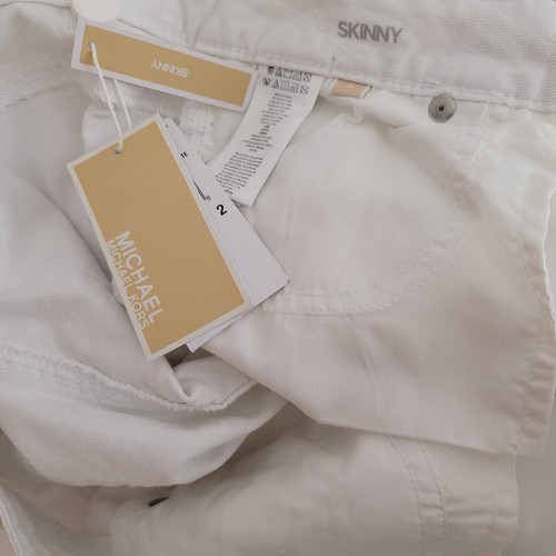 Michael Kors White Denim Jeans Pants Trousers Crystal Bottoms 40 UK 6 XS - Picture 24 of 24