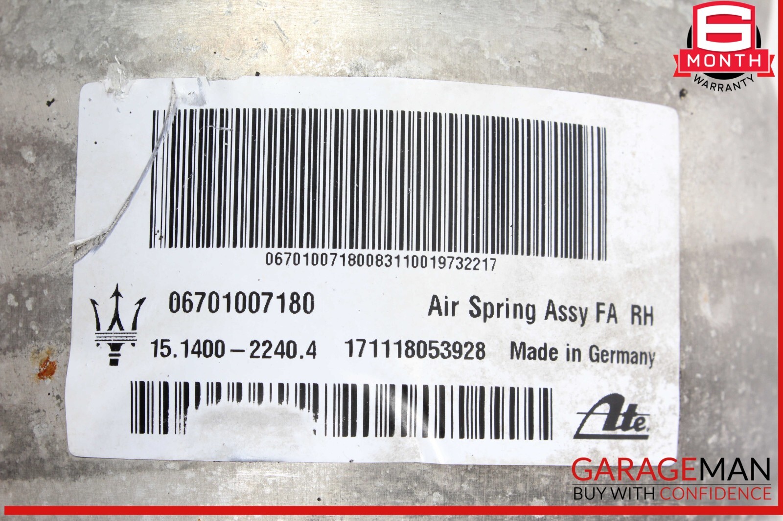 17-20 Maserati Levante M161 Front Right Side Air Active Shock Strut OEM