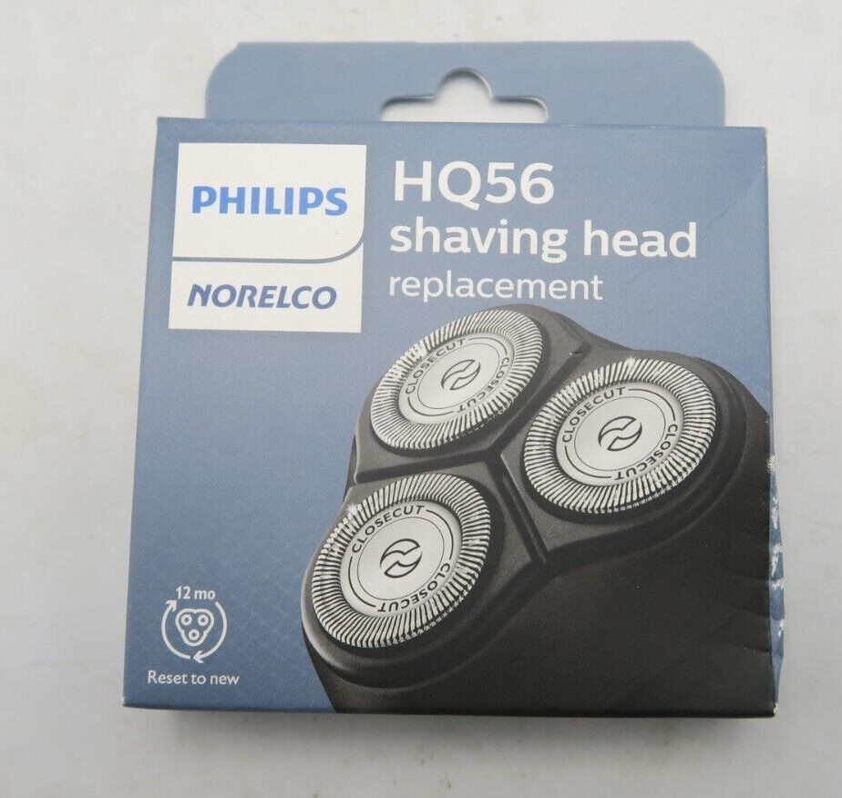 Philips Norelco HQ56 Shaving Head Replacement Includes 3 Heads NEW IN
