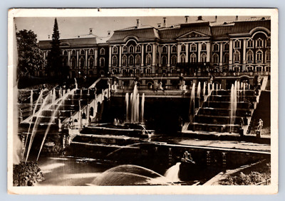 Vintage Postcard Peterhoff La Grande Cascade et le Palais