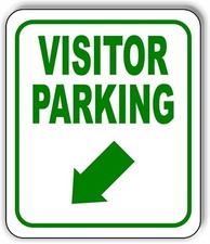 VISITOR PARKING DIRECTIONAL GREEN 8 Arrow Variations Aluminum composite sign