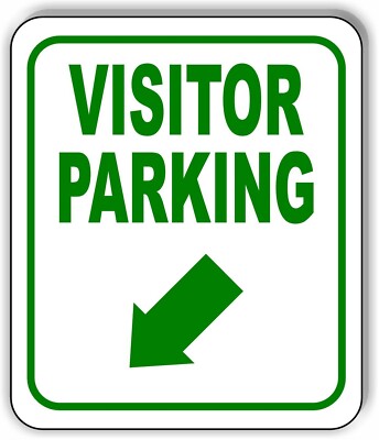 VISITOR PARKING DIRECTIONAL GREEN 8 Arrow Variations Aluminum composite sign