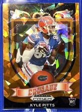 KYLE PITTS 2021 Prizm Draft Picks Crusade GOLD Cracked Ice RC Falcons Rookie