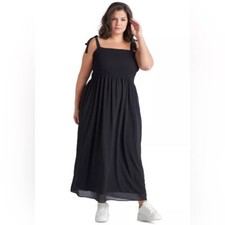 BLACK TAPE Trendy Plus Size Smocked Maxi Dress