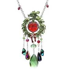 Kirks Folly Goddess Seaview Moon Dragon Ornament Necklace w free cuff bracelet