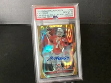 2022 BOWMAN UNIVERSITY CJ STROUD CHR PROS AUTO GOLD LAVA REF /50 PSA 10 AUT0 10