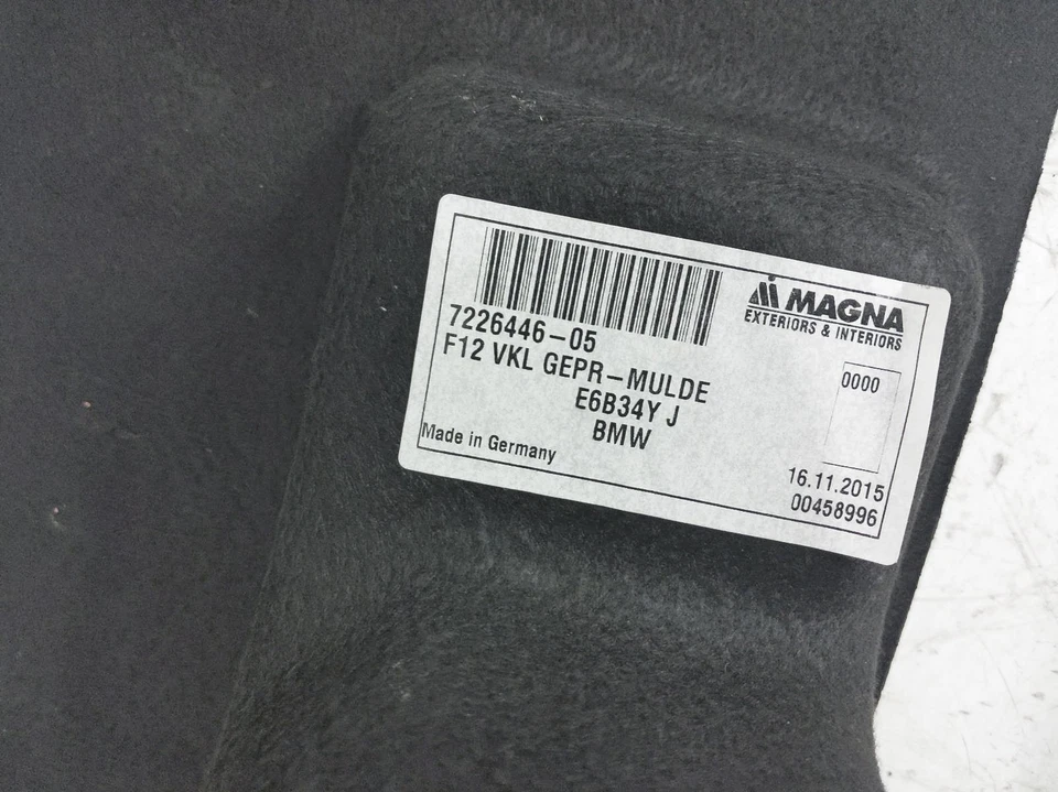 12 13 14 15 16 17 18 Bmw 640I maletero central piso caja de almacenamiento 51-47-7-226-446 Foto 2 de 4