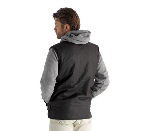 Men's Oilskin Wool Lined Vest - Picture 3 of 10