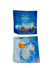 Merry Chirstmas Themed Throw Pillow Covers 17 X 17 New Set Of Two
