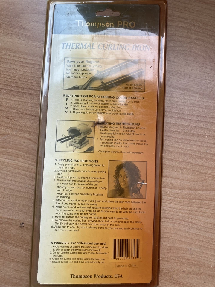 Estufa Rizadora Térmica Thompson Pro Plancha Talla H 9/16" Con Juego de Mangos Color Gratis. Foto 4 de 4