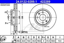 ATE BREMSSCHEIBEN Ø258MM + BREMSBELÄGE VORNE FÜR DACIA SANDERO II LOGAN MCV 