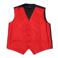 Men's Red Pattern Tuxedo Vest Formals Weddings Proms Fashion Waistcoat