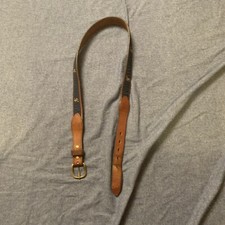 Mens Vintage Brown Leather Belt Full Grain Prep Size 40 Brass Buckle