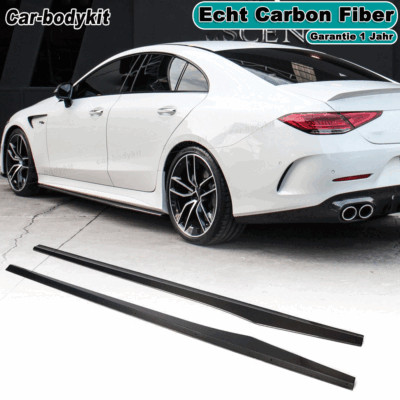 Carbon Seitenschweller Side Skirts Ansatz für Mercedes CLS C257 Sport CLS53 