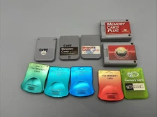 LOT (10) Memory Card Assorted Nintendo 64 & Playstation Joytech - U Get All 10