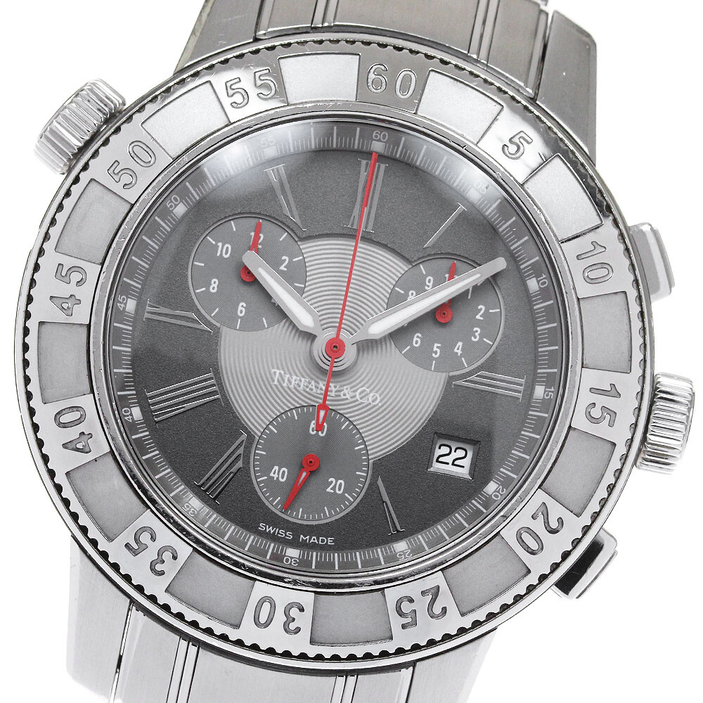 Tiffany & Co. Mark T-57 Chronograph Quartz Men's Watch Black Tiffany & Co. Mark T-57 Chronograph Quartz Men's Watch Black