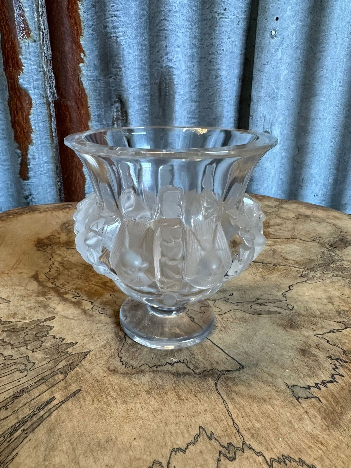 Lalique Dampierre Sparrow Vase eBay