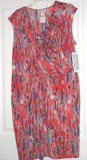 *BETHANY DRESS SIZE 2X MULTI-COLOR STRETCH NO WRINKLE FABRIC NWT