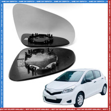Right off side wing mirror glass for Toyota Yaris 2012-20 heated Driver