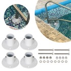 4 Pack Aluminum Slide Deck Flange w/Flange Bolts For Inground Swimming Pools