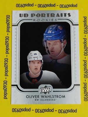 Oliver Wahlstrom, NY Islanders, 2020, Upper Deck Series II, UD Portraits, #P-84