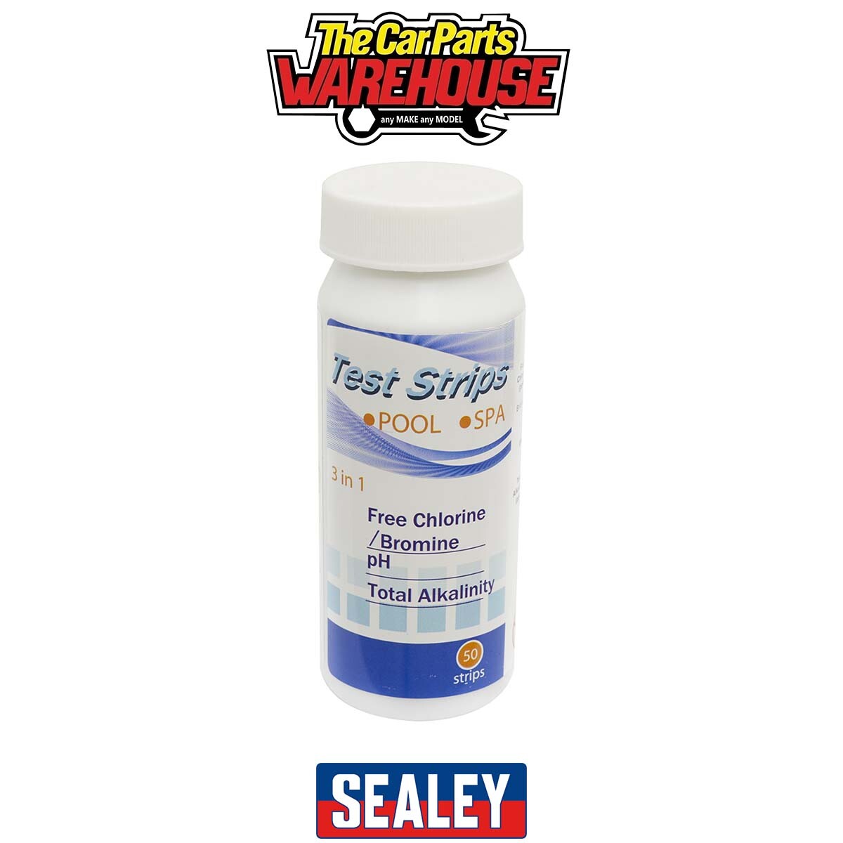 Sealey DL32 Dellonda 3-in-1 Chlorine, PH & Alkalinity Test Strips x50 St