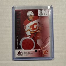 Upper Deck SP Game Used Authentic Rookies Red Jersey #AR-HB Brzustewicz Flames
