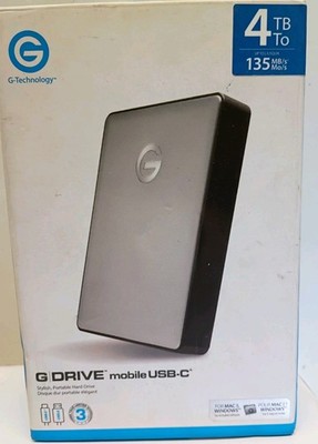 G-Technology G-DRIVE Mobile 4TB USB-C Portable External Hard Drive