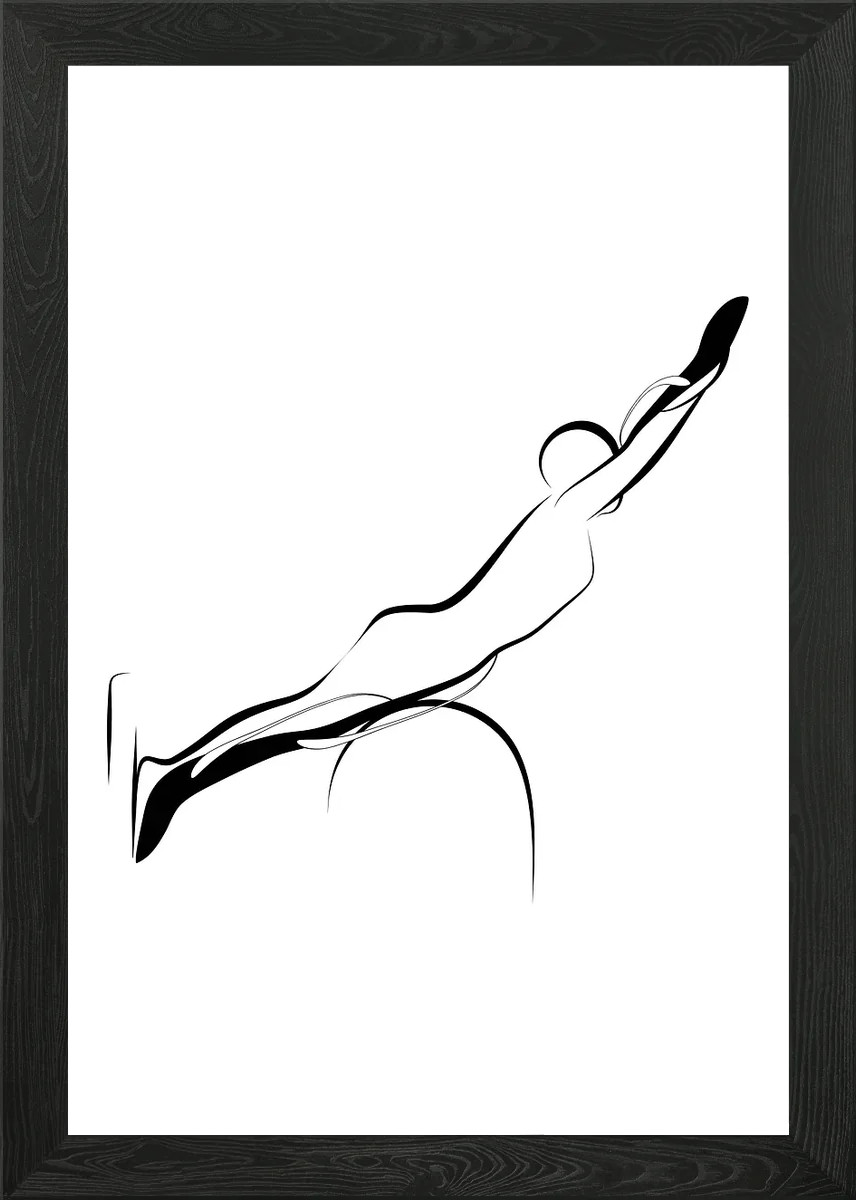 Póster arte de pared enmarcado barril escalera pose Pilates lienzo impresión cuadro