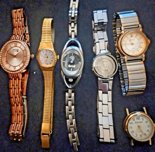 6 Vintage Ladies Quality Watches as Found for Parts or Repair