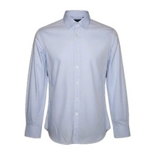 Charles Tyrwhitt Dress Shirt Mens 17.5/35 Light Blue Solid Slim Fit L/S