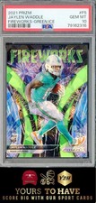 Jaylen Waddle Rookie 2021 Panini Prizm Fireworks #F5  Fireworks-Green Ice PSA 10