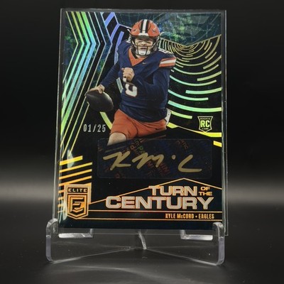 2025 Donruss Elite Kyle McCord FOTL Turn Of The Century Auto RC 1/25 Eagles FOP