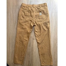 Carhartt Rugged Flex Relaxed Fit Canvas 5-Pocket Work Pants Brown BN2517-M 34x32