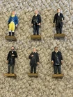Vintage Lot 6 Marx American Presidents 2 1/2” Washington Lincoln Adams Polk Taft