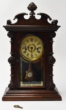 20 Antique Eight Day Cary Welch, Spring & Co Mantle Clock NO RESERVE